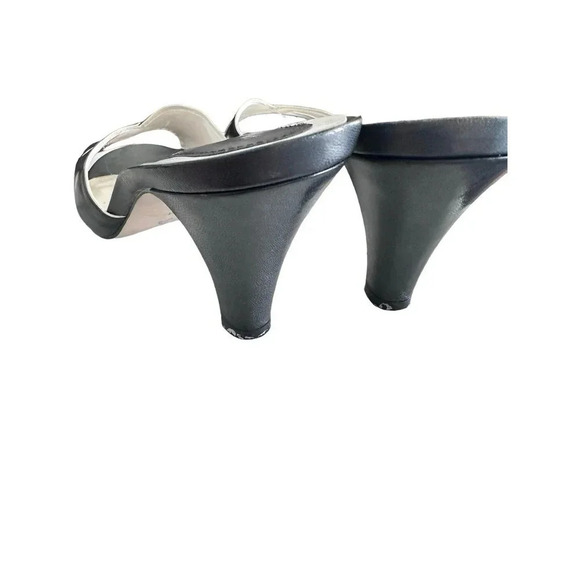 Gianni Bini Women's Dark Navy & Black Slip On Leather Heels Size 9M - Picture 7 of 9